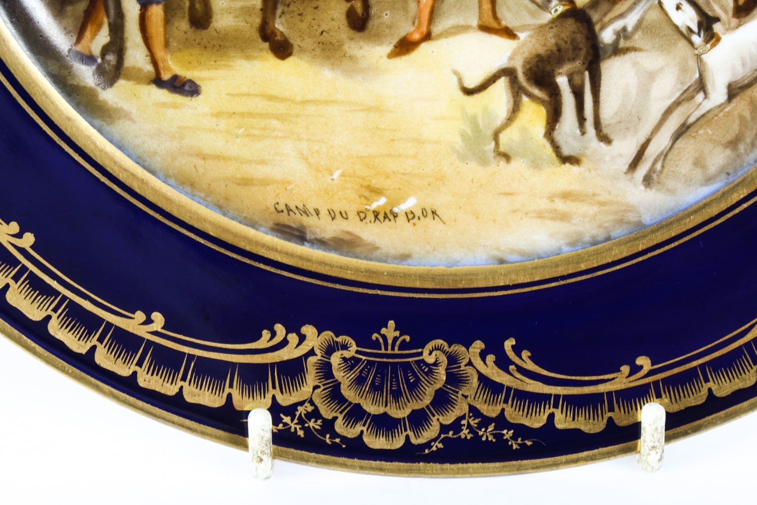 Antique French Sevres Porcelain Cabinet "Camp Du Rap"  19th Century photo buy
