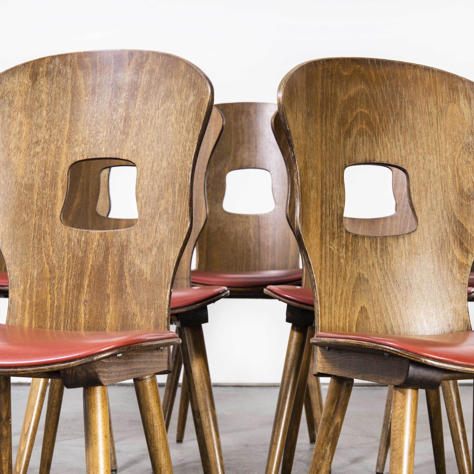 1950’s French Baumann Upholstered Seat Gentiane Dining Chair – Set Of Eight photo for sale