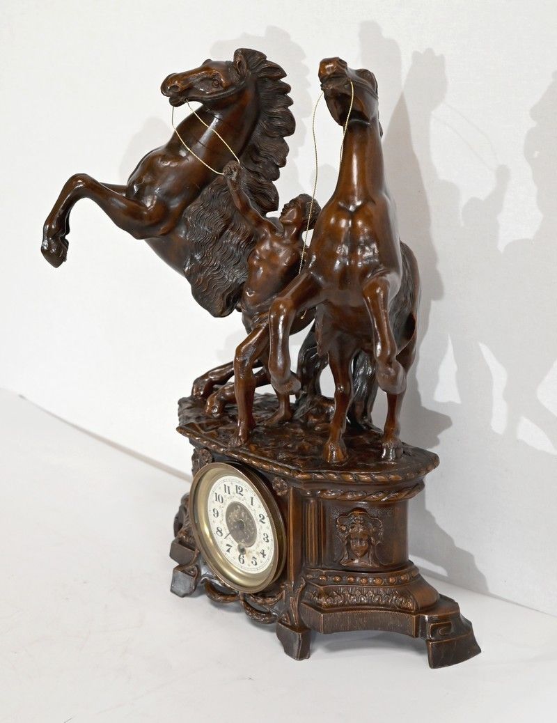 Fireplace Set "Les Chevaux De Marly", After G. Coustou   Early 20th Century photo vinterior