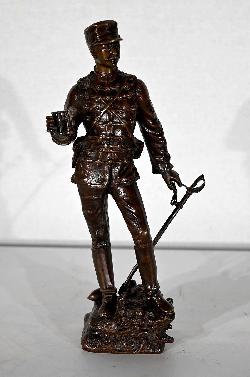 Bronze “Sur La Brèche”, By C. Anfrie – 2nd Half Of The 19th Century