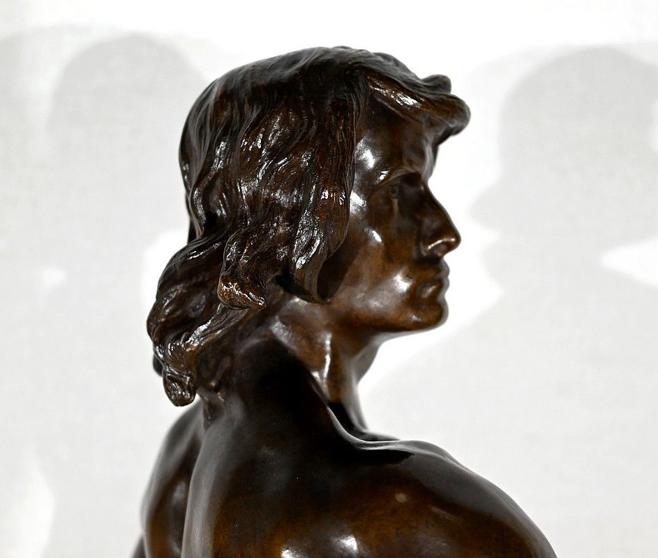 photo for sale Important Bronze The Departure Signed V. Tournier   2nd Half Of The 19th Century