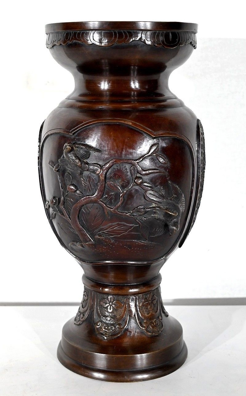 Pair Of Bronze Vases, Asian Style   Xxth photo 1009.4