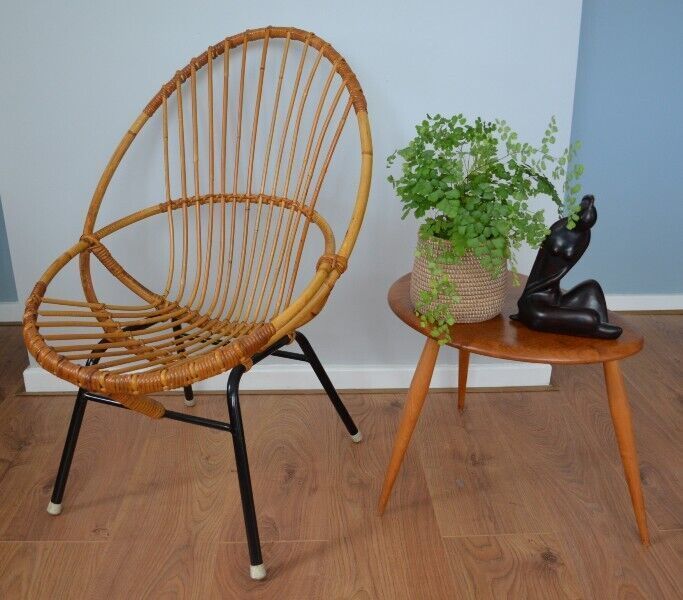 Mid Century Bamboo Chair By Rohe Noordwolde