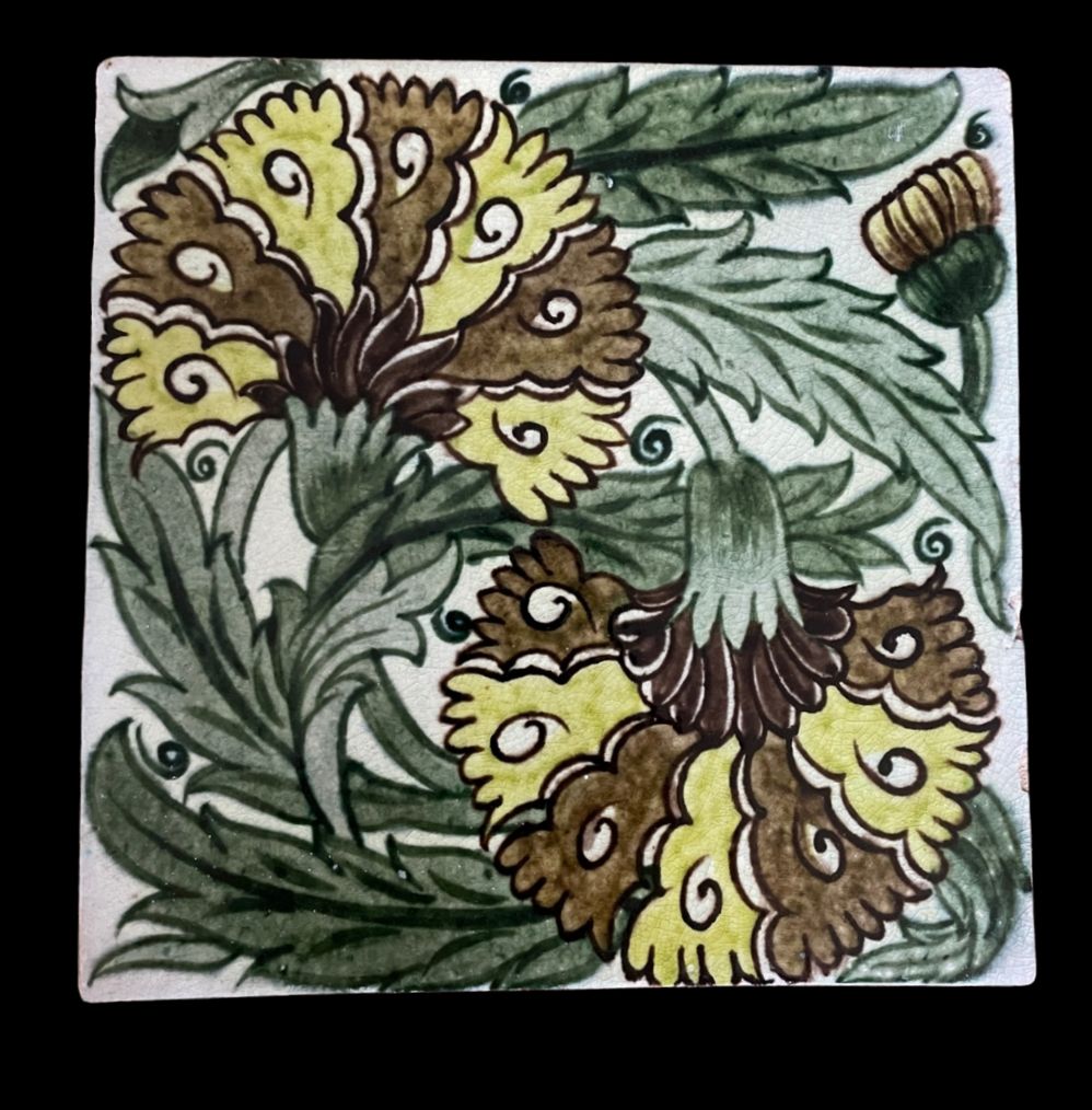 Large William De Morgan Tile, 1800s