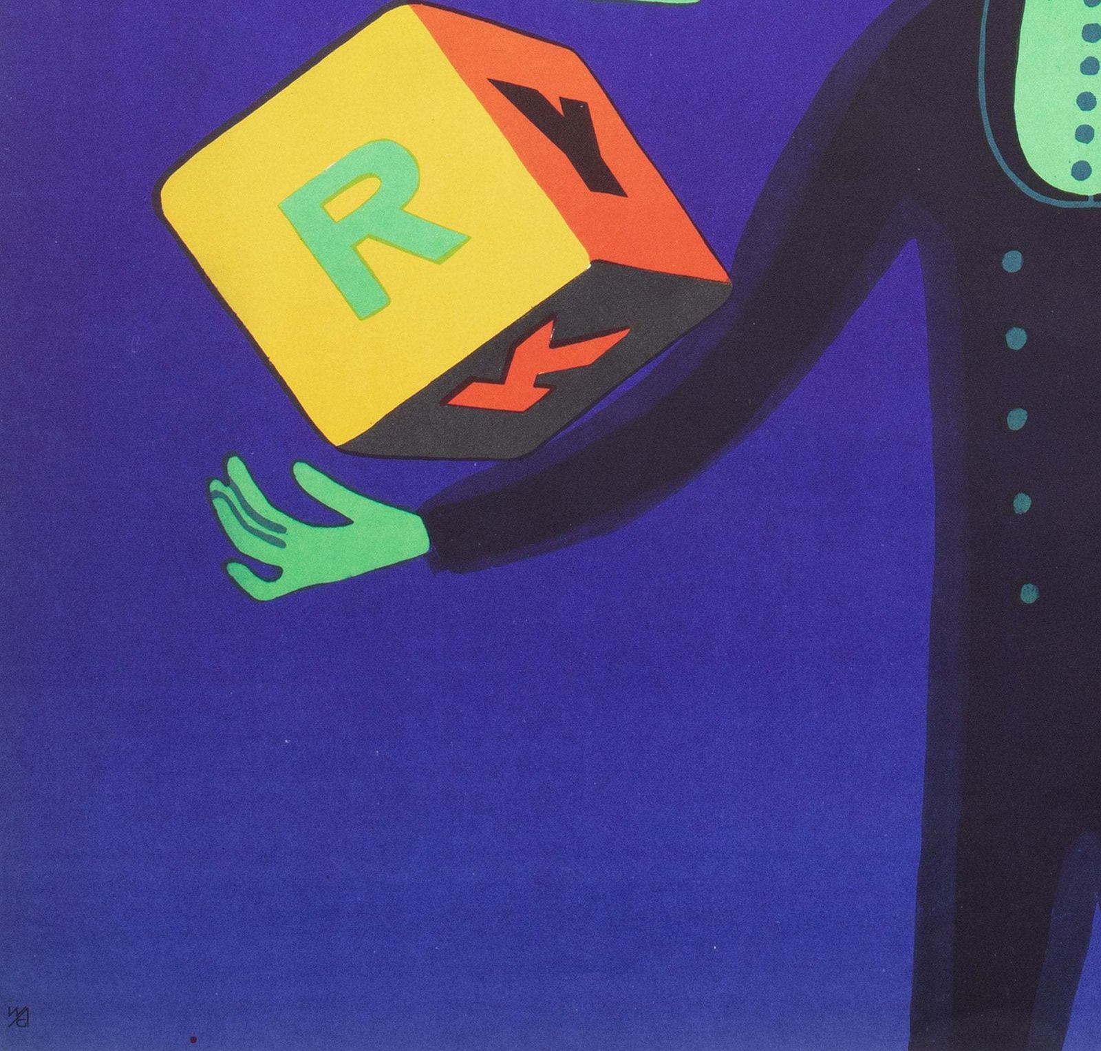 Cyrk Dice Juggler 1970 Polish Circus Poster, Bocianowski photo buy