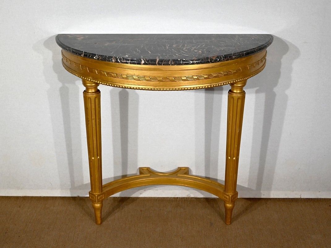 Console In Marble And Golden Wood, Louis XVI Style   Early 20th Century