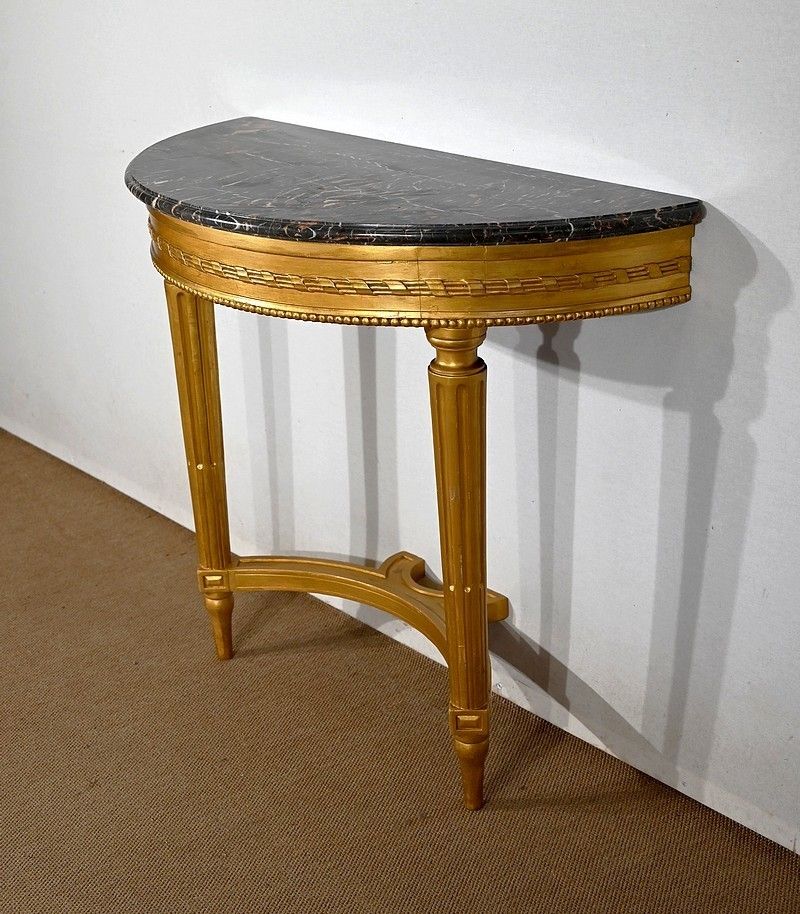 Console In Marble And Golden Wood, Louis XVI Style   Early 20th Century photo for sale
