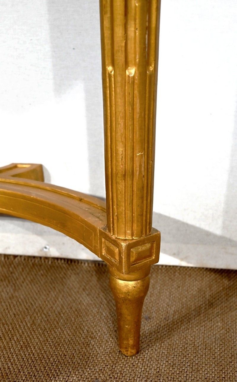 photo vinterior Console In Marble And Golden Wood, Louis XVI Style   Early 20th Century