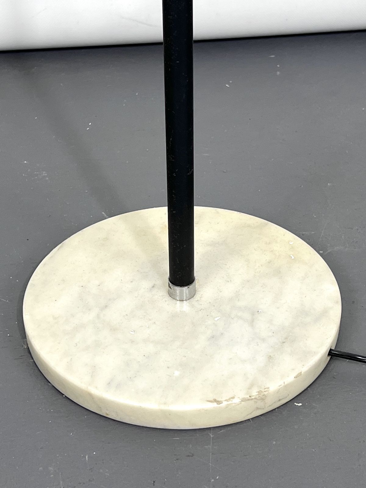 Mid Century Marble And Metal Three Arms Floor Lamp. Italy 1960s photo Lighting