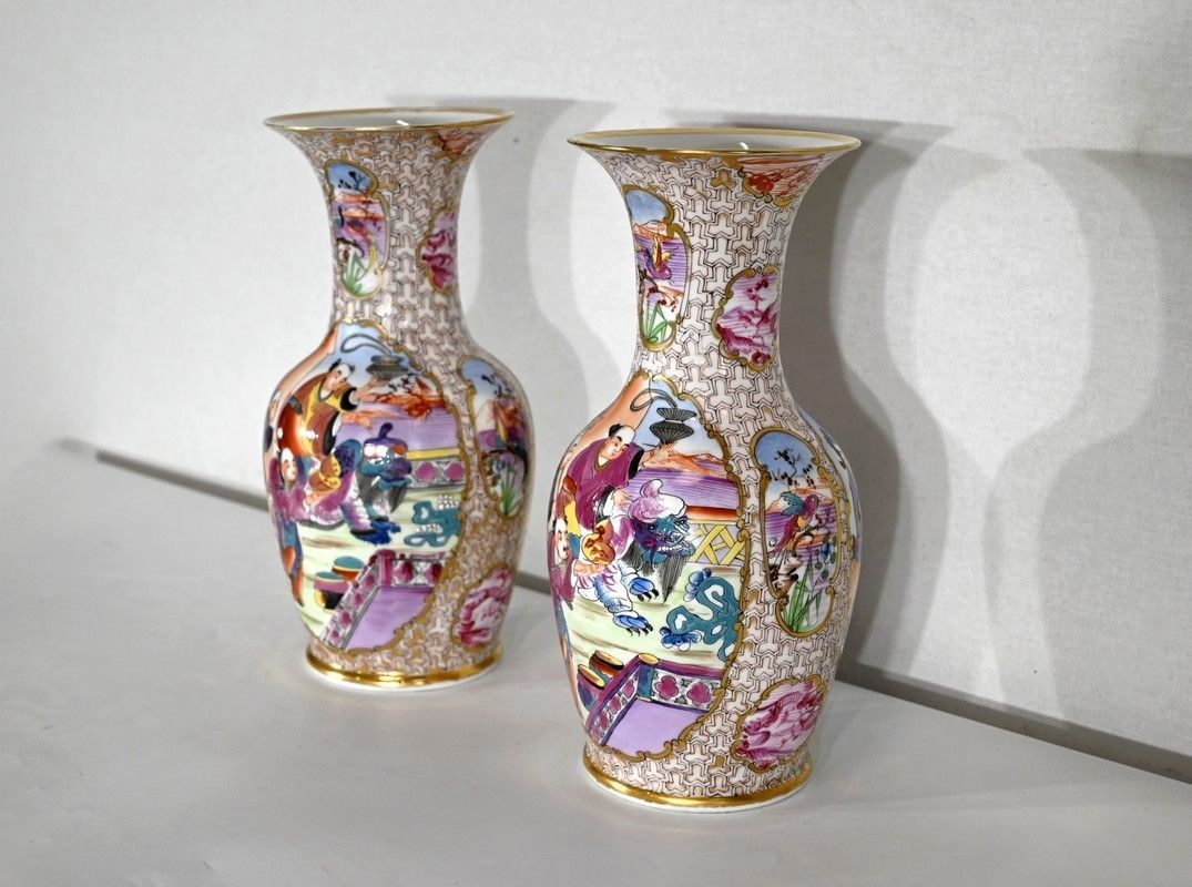 Pair Of Chinese Porcelain Vases   Early 20th Century photo for sale