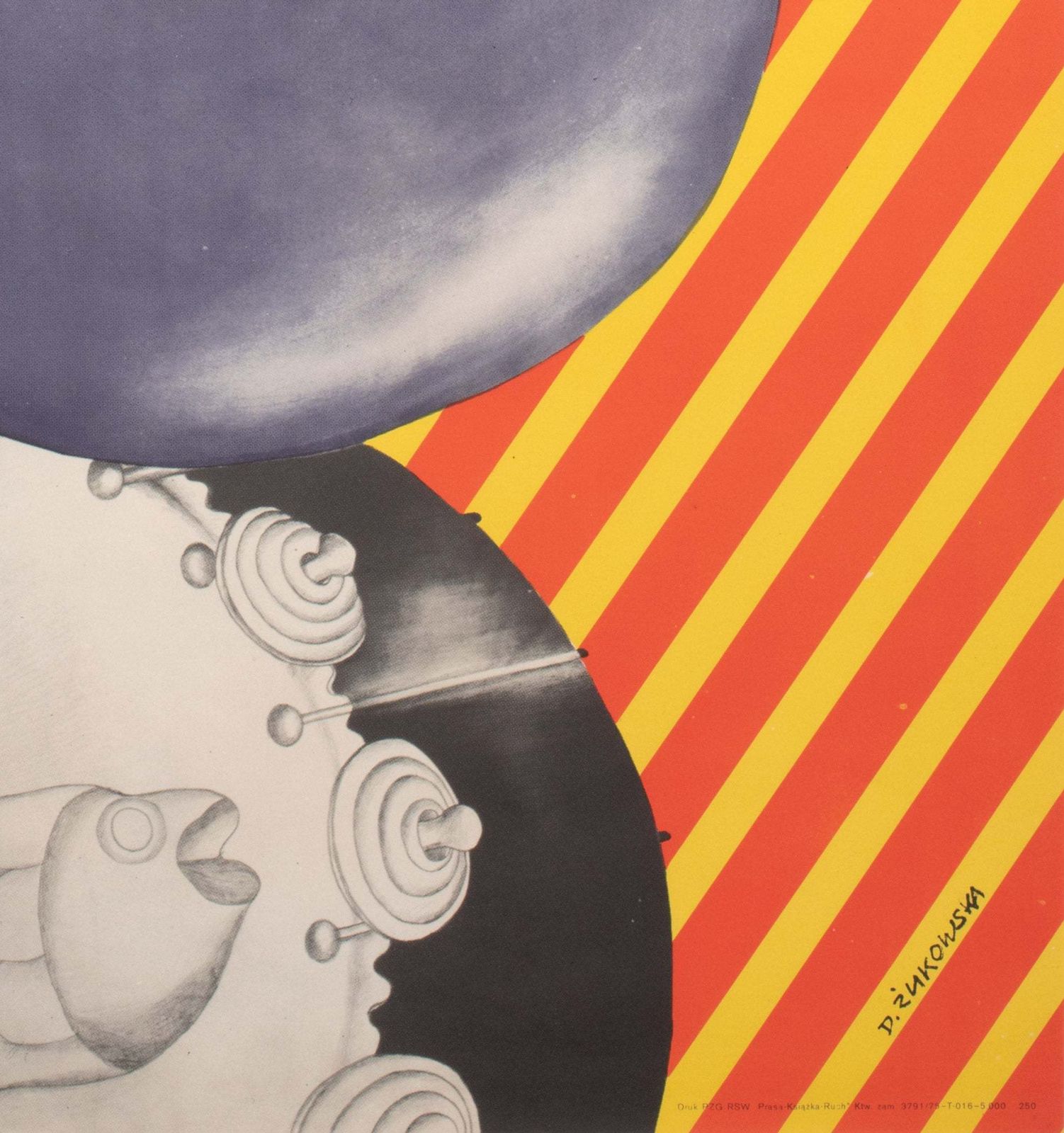 Cyrk Walrus Playing Accordion 1975 Polish Circus Poster, Zukowska photo vintage