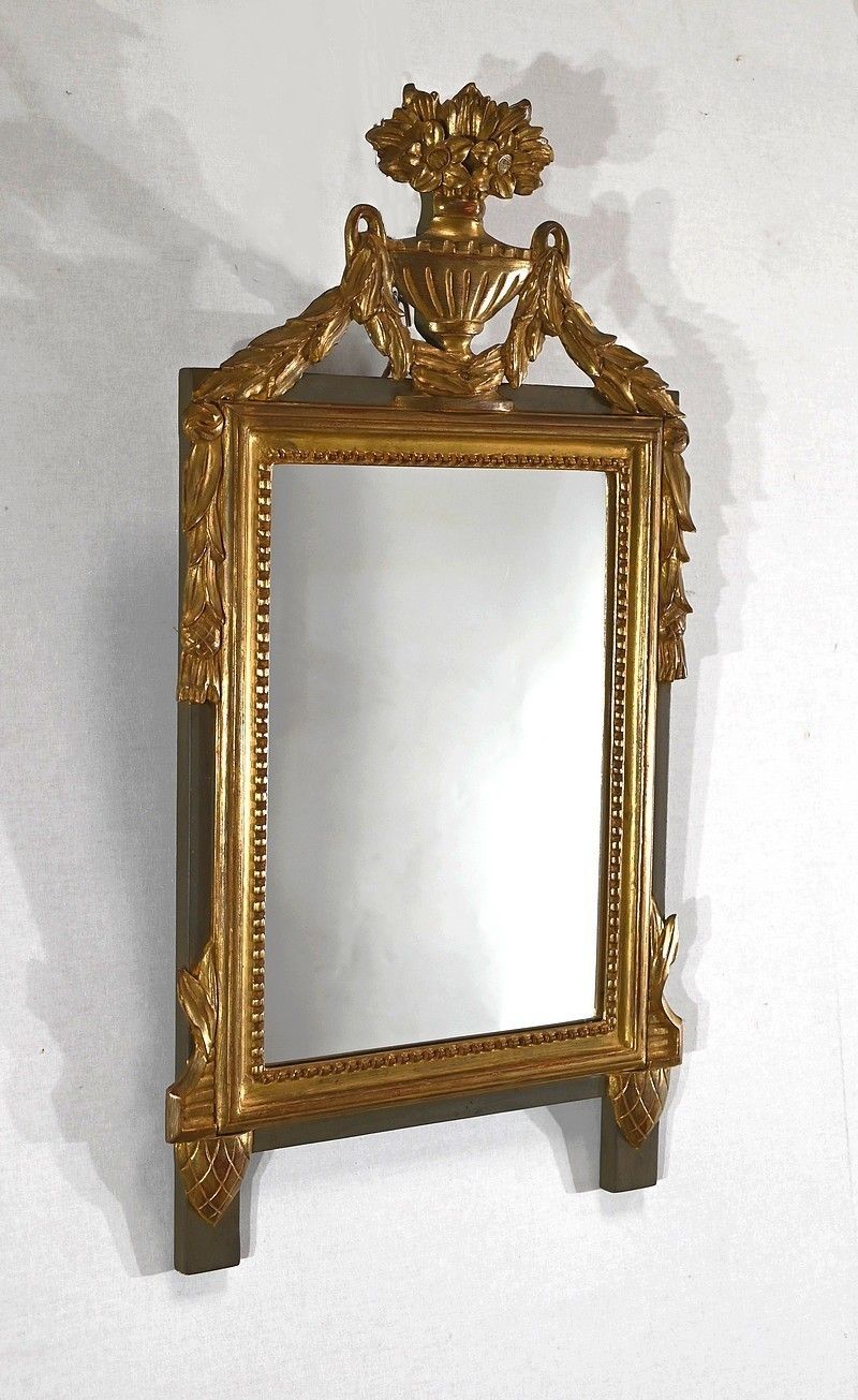 Small Mirror In Gilded Wood, Louis XVI Style   Early 20th Century photo for sale