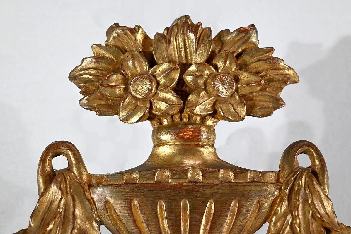 Small Mirror In Gilded Wood, Louis XVI Style   Early 20th Century photo vinterior