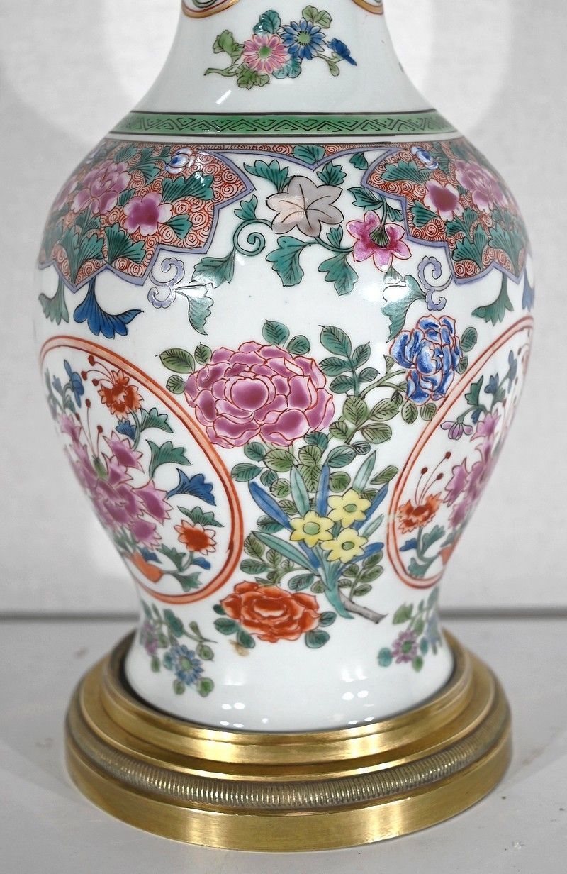 Chinese Porcelain And Brass Lamp   Early 20th Century photo buy