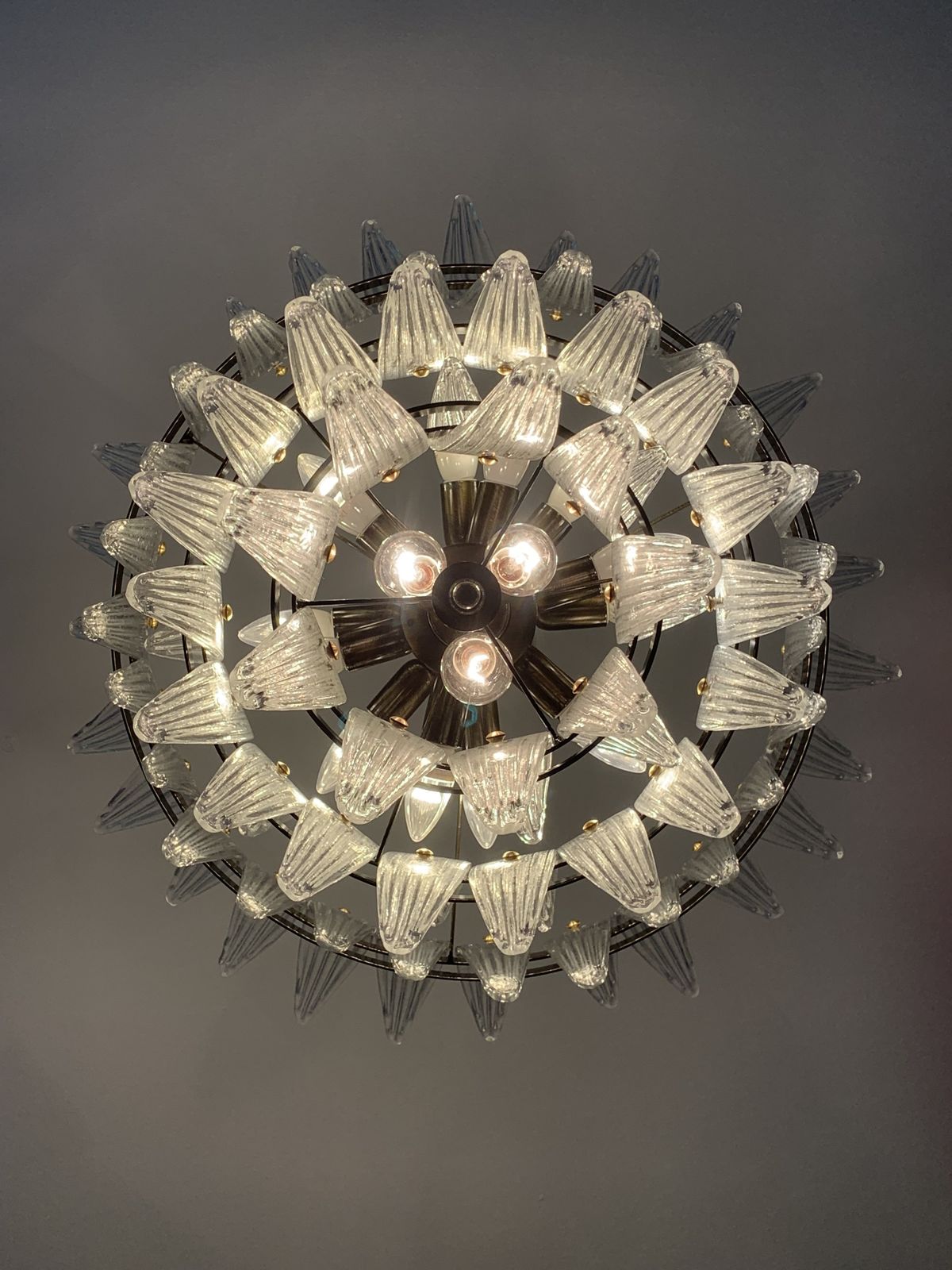 Impressive Murano Glass Sputnik Chandelier Lantern Like Mazzega Zuccheri Venini Barovier Style photo buy