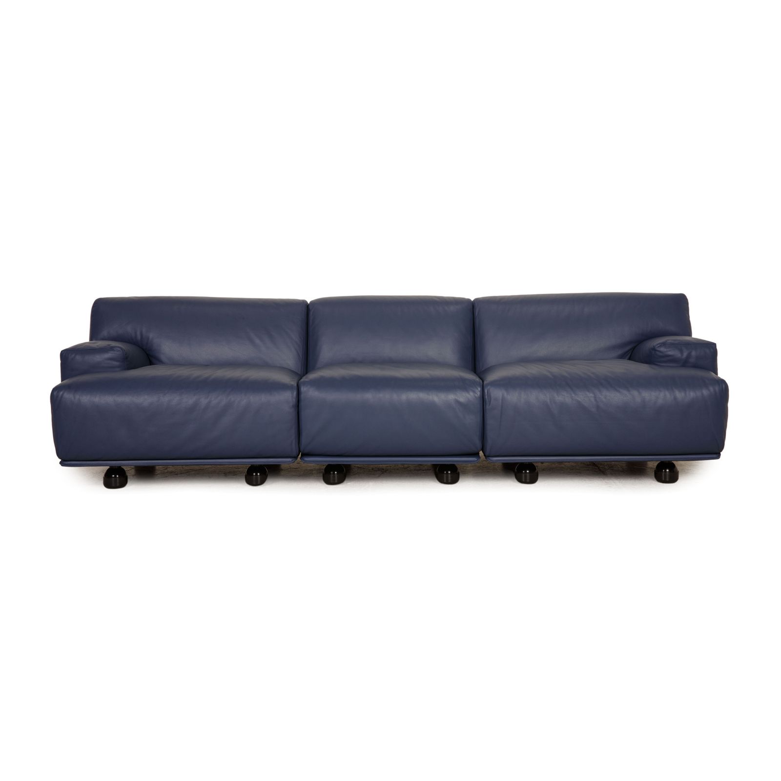 Cassina Fiandra leren driezitsbank – blauw
