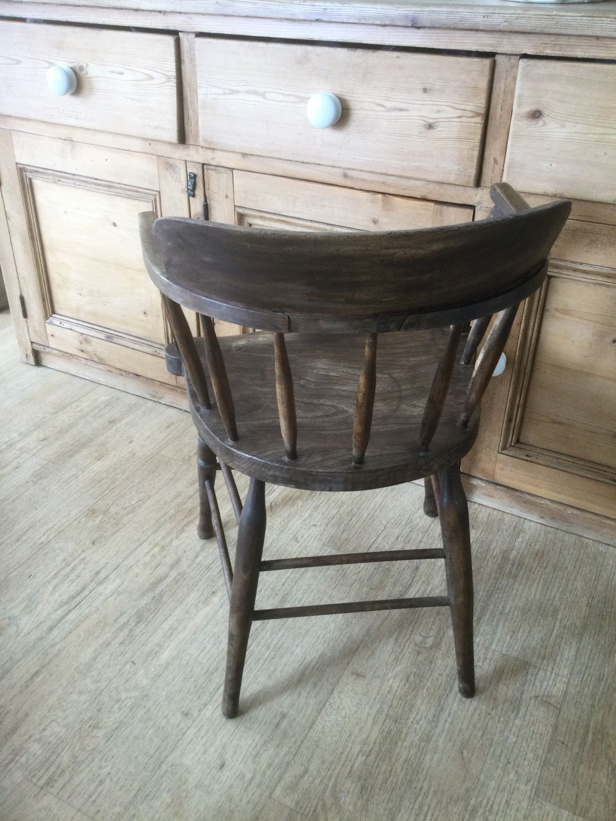Early Victorian Elm Captains Chair/ Armchair photo for sale