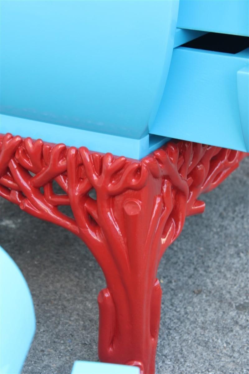 photo for sale Decotarive Bedroom Sets Arpex Roma 1970 In Sea Blue And Red Coral Made In Italy