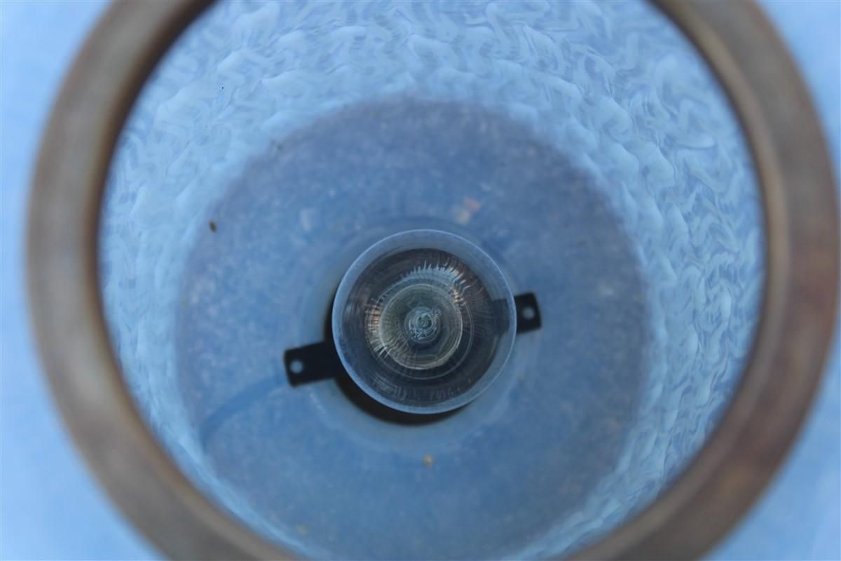Venini 1960s Iridescent Murano Glass Cylinder Table Lamp Made In Italy, 1960s photo vinterior