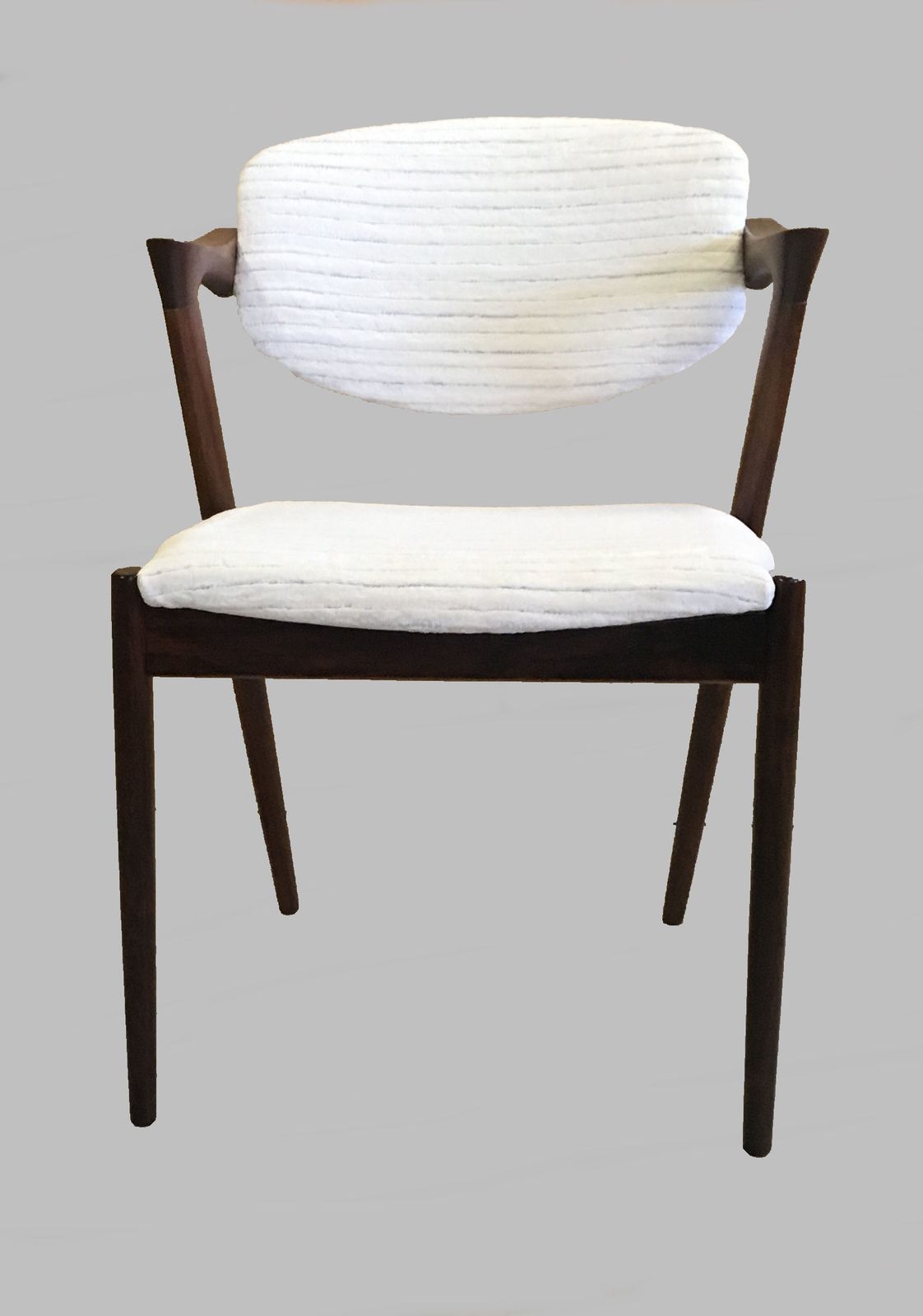 Set Of Four Restored Danish Kai Kristiansen Rosewood Dining Chairs   Custom Upholstery 1960's photo furniture