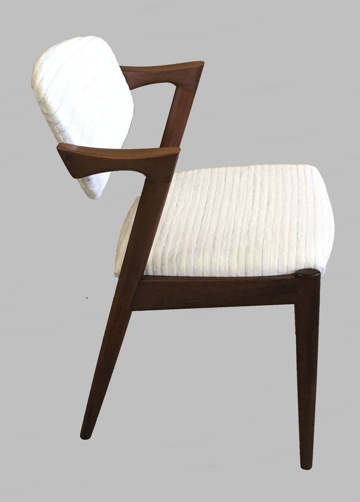 Set Of Four Restored Danish Kai Kristiansen Rosewood Dining Chairs   Custom Upholstery 1960's photo vintage