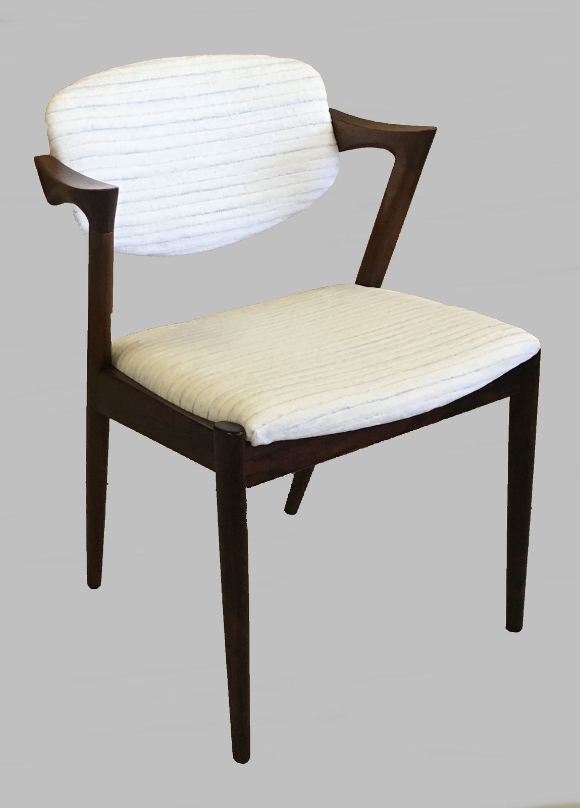 photo furniture Set Of Four Restored Danish Kai Kristiansen Rosewood Dining Chairs   Custom Upholstery 1960's