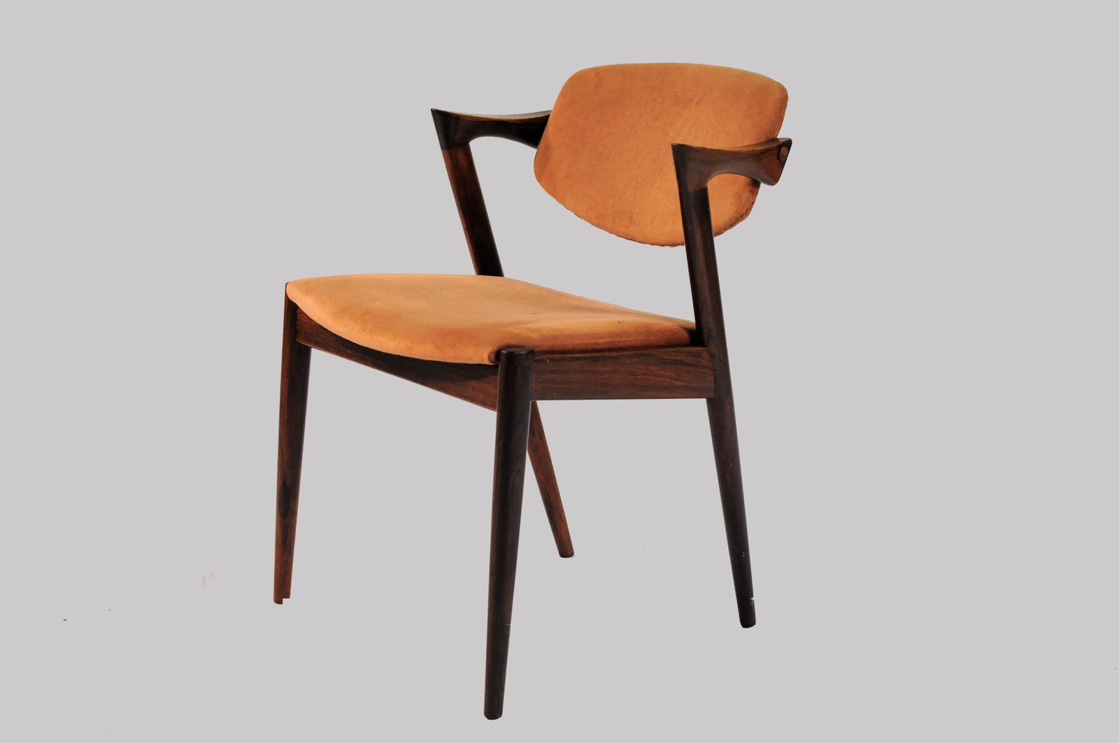 Set Of Ten Restored Danish Kai Kristiansen Rosewood Dining Chairs   Custom Upholstery 1960's photo for sale