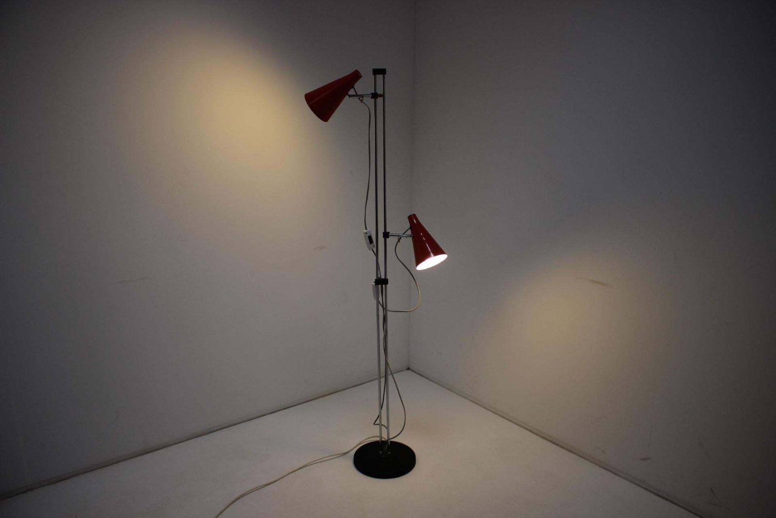 Rare Red Floor Lamp By Lidokov, 1960s photo vintage