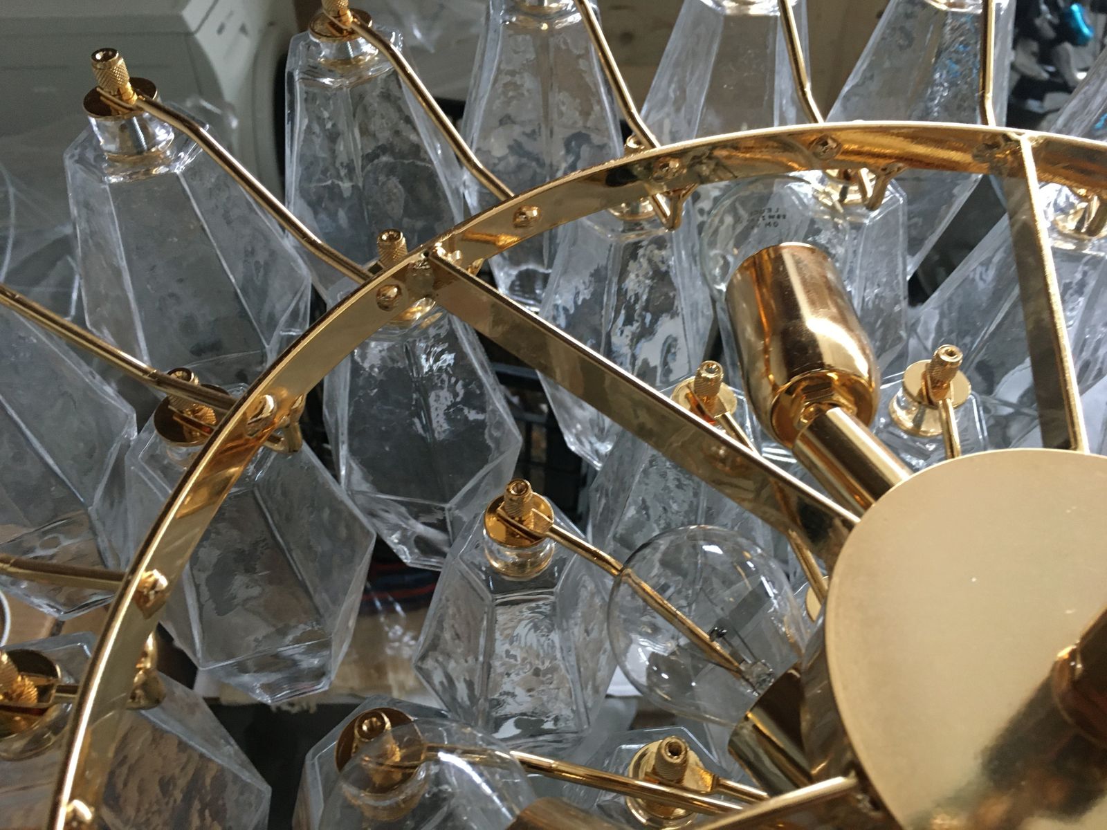 Impressive Murano Glass Sputnik Chandelier Poliedro Like Mazzega Zuccheri Venini Barovier Style photo 3844.0
