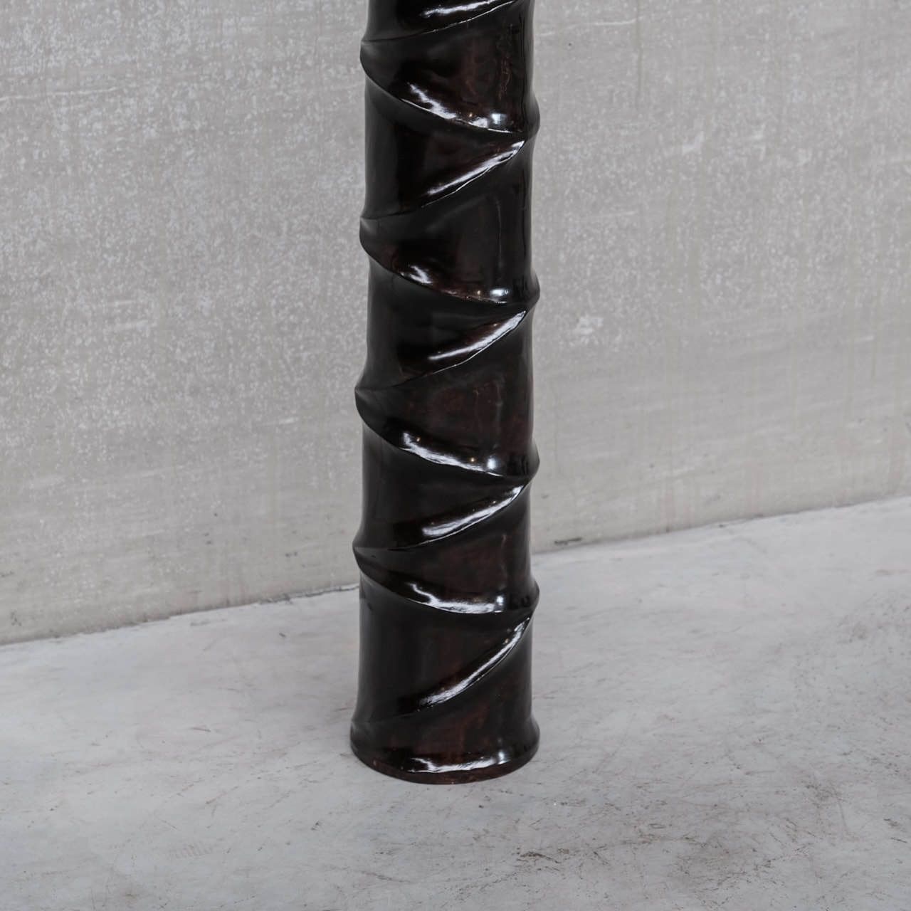 Pair Of Wooden Tall French Mid Century Decorative Vases photo buy
