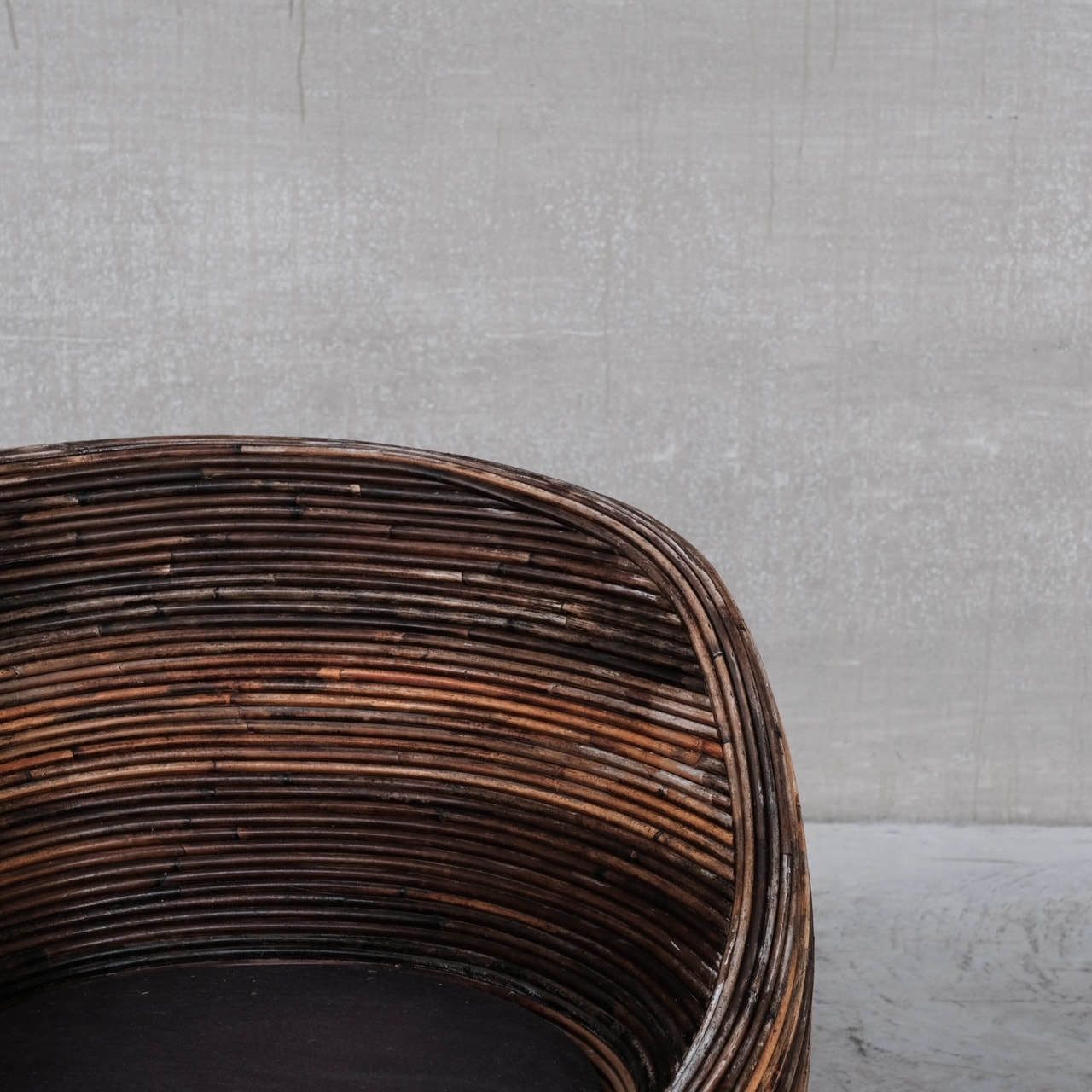 Mid Century Italian Reed Lounge Chair In Manner Of Crespi photo vinterior