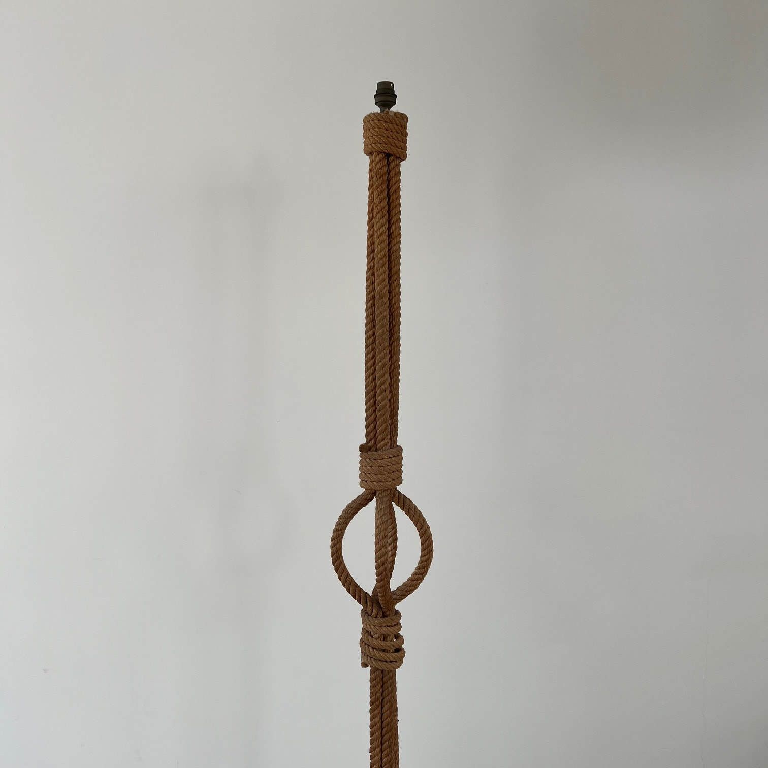 Audoux Minet Rope Work Mid Century French Floor Lamp photo furniture