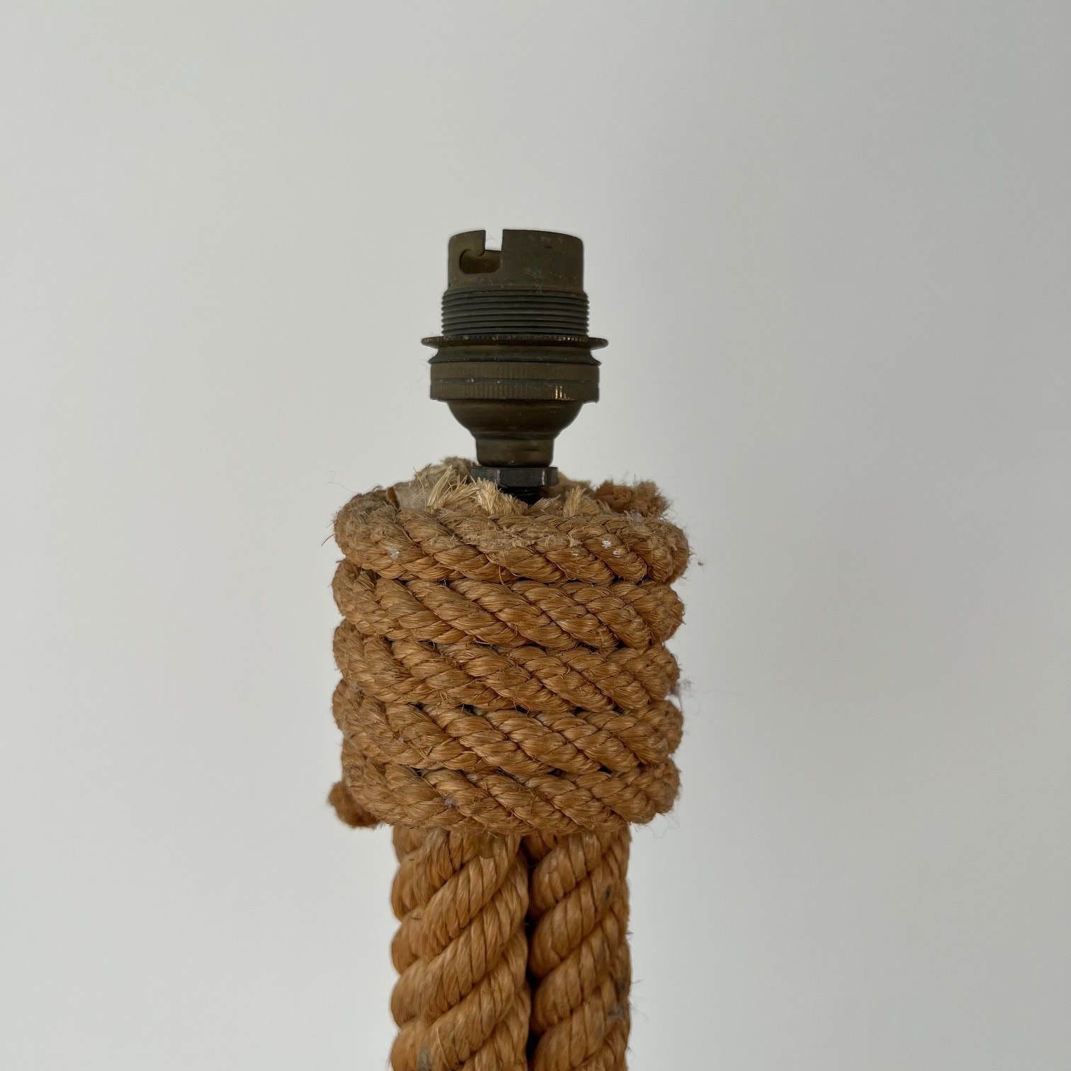Audoux Minet Rope Work Mid Century French Floor Lamp photo buy