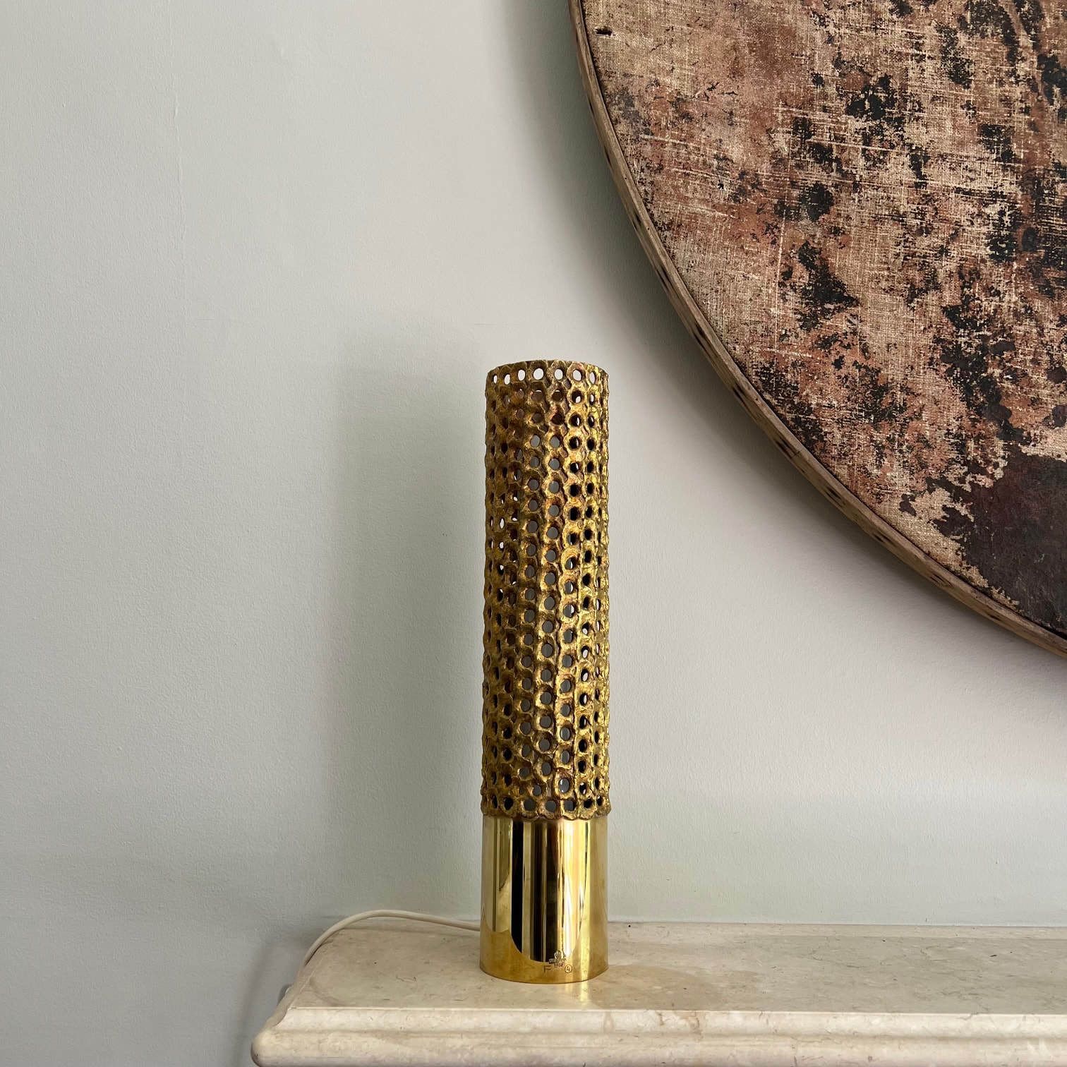 Pierre Forssell Mid Century Swedish Brass Table Lamp For Skultuna