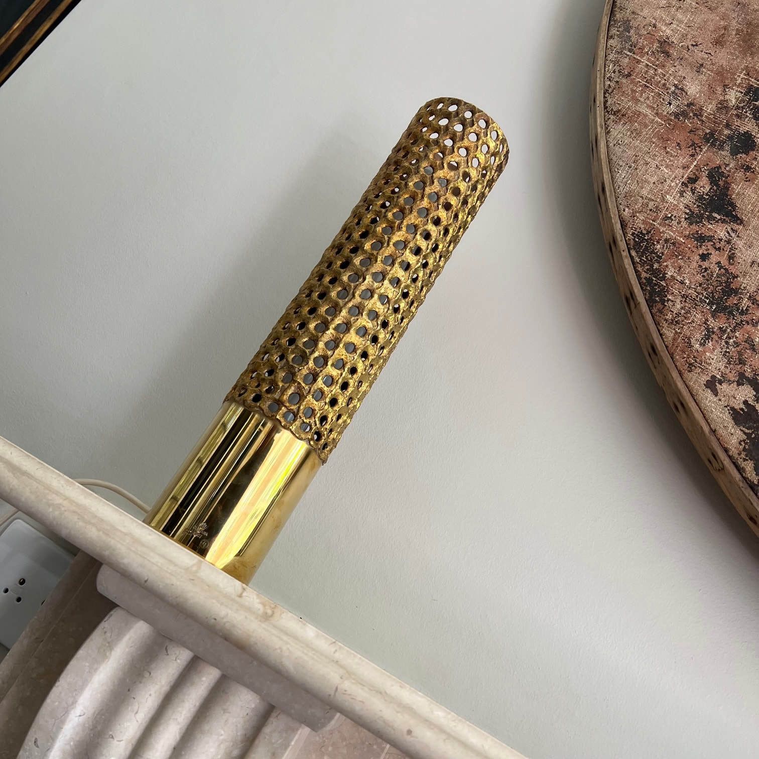 Pierre Forssell Mid Century Swedish Brass Table Lamp For Skultuna photo buy