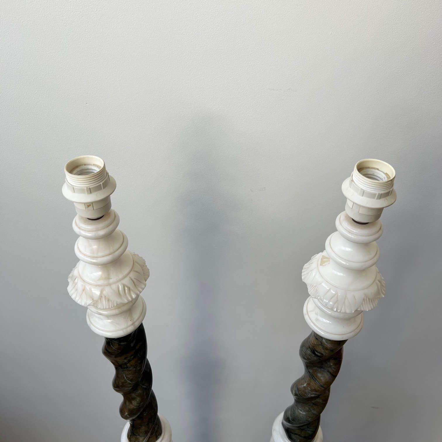 photo furniture Pair Of Swedish Mid Century Marble Floor Lamps