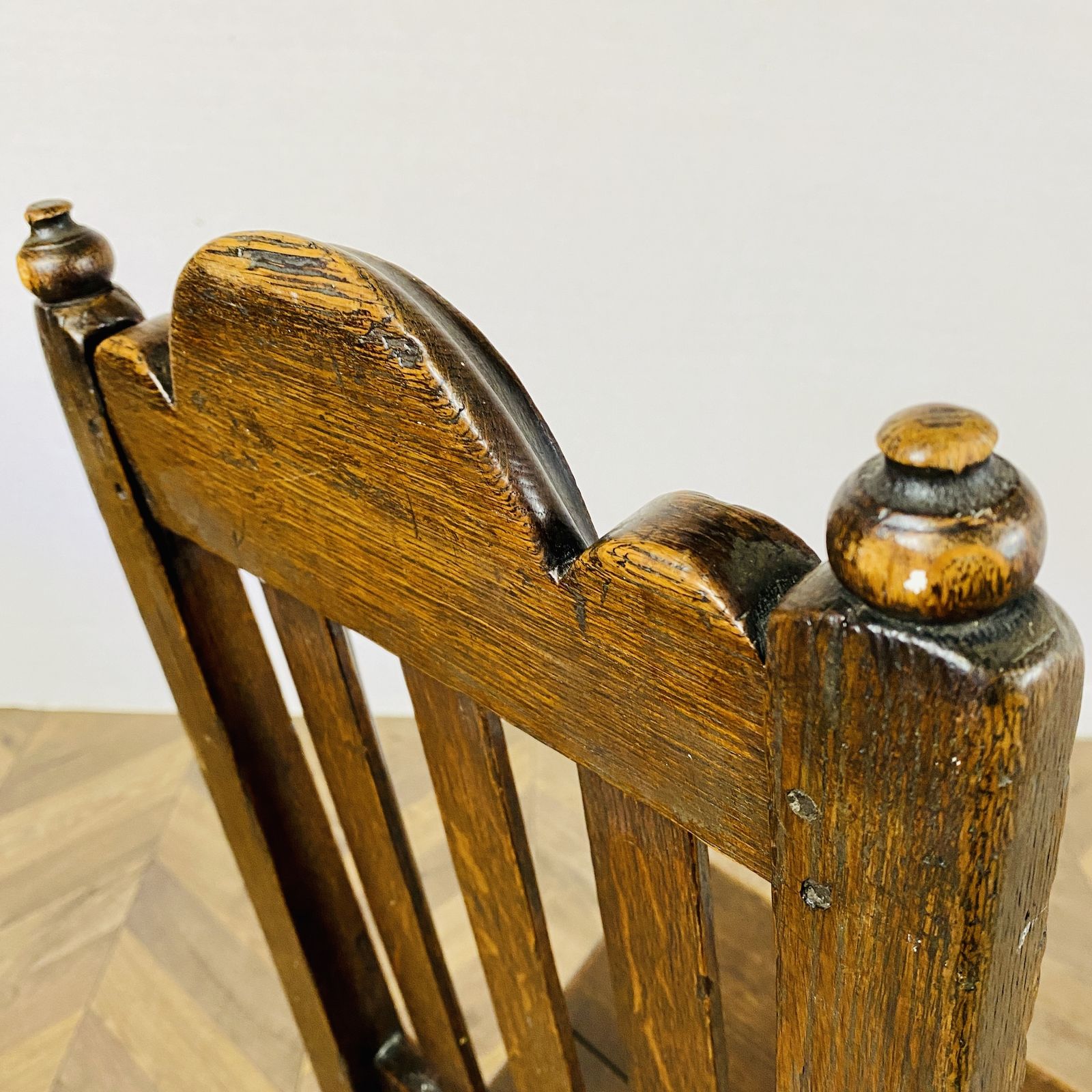 Antique English Oak 17th Century Hall Chair photo for sale