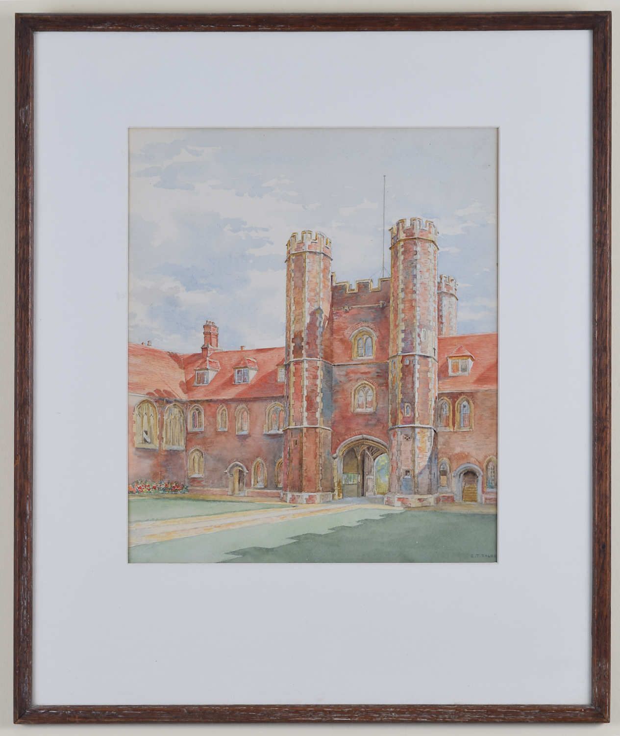 St John’s College, Cambridge Watercolour By E. T. Talbot photo Art