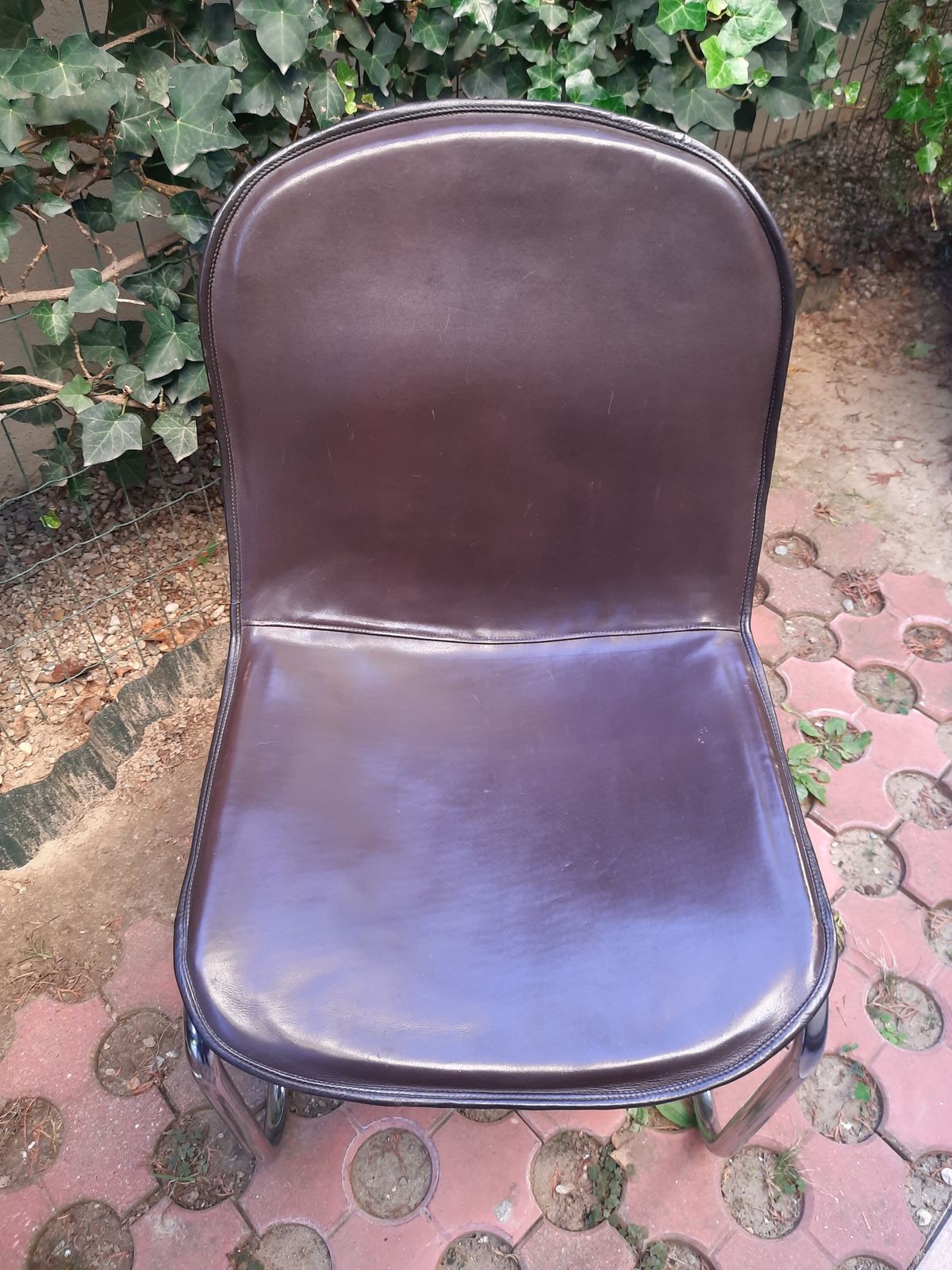 Gastone Rinaldi Dining Chairs Covered With Original Cow Leather, Set Of Two, Italy, 1960s photo for sale