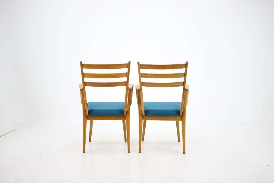 1960s Set Of Four Oak Dining Chairs, Czechoslovakia photo buy