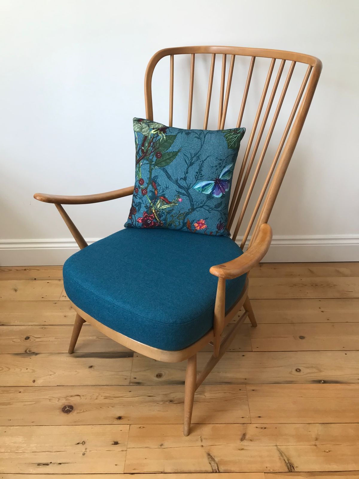 Ercol 478 / 477 Seat Cushion In Teal Wool photo buy