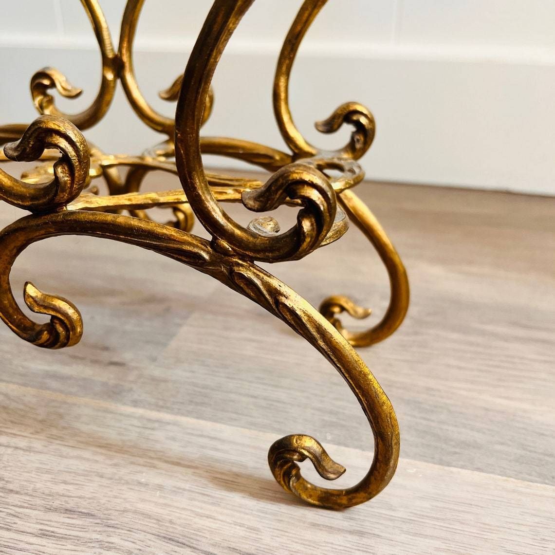 Brass Bronze Newspaper's Magazines Holder Hard To Find photo Home Decor