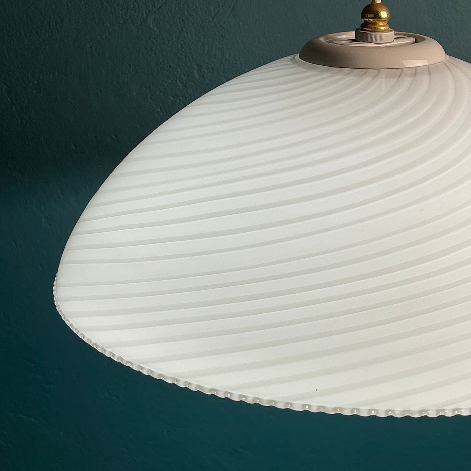 Vintage Swirl Murano Glass Pendant Lamp Italy 1970s photo 475.0