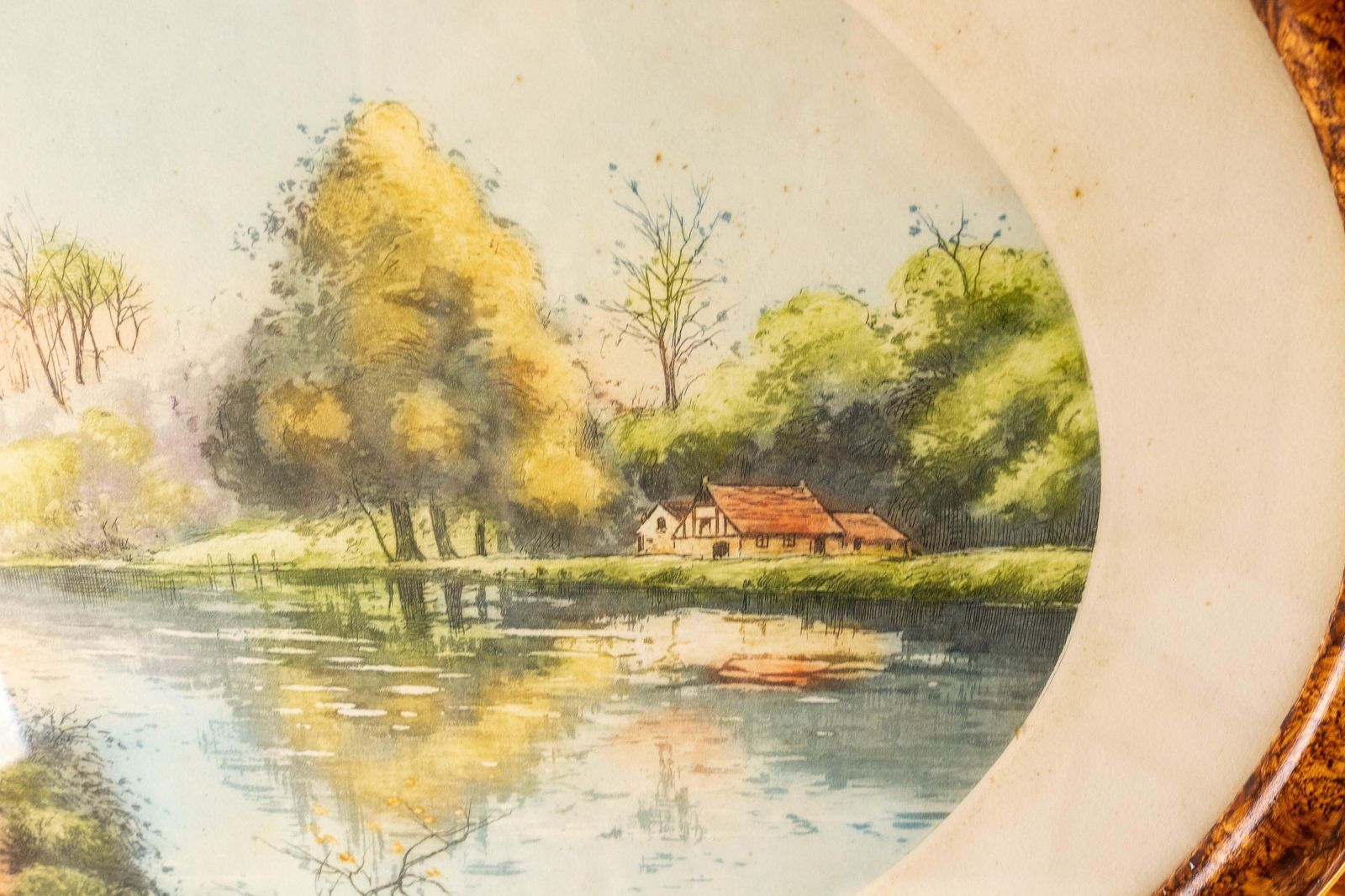 Eau Forte Landscape Canal De L'oise In Northern France, By Phaludon, Circa 1920 photo for sale