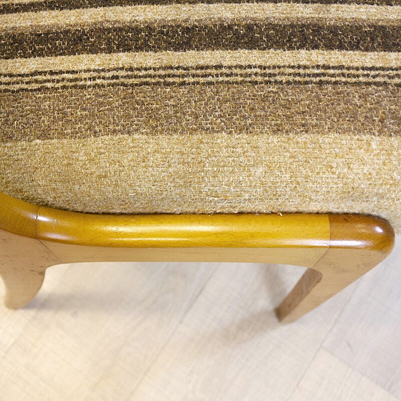 Mid Century French Upholstered Chair By Self, 1960s photo vintage