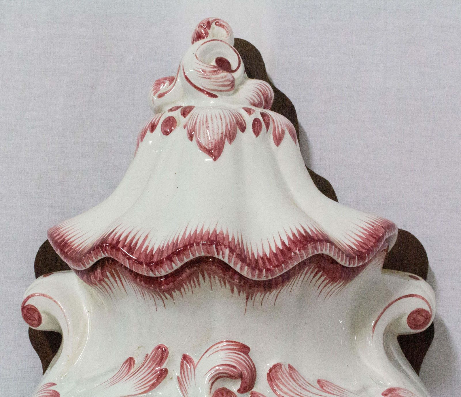 French Faience Wall Fountain, 19th Century photo Art