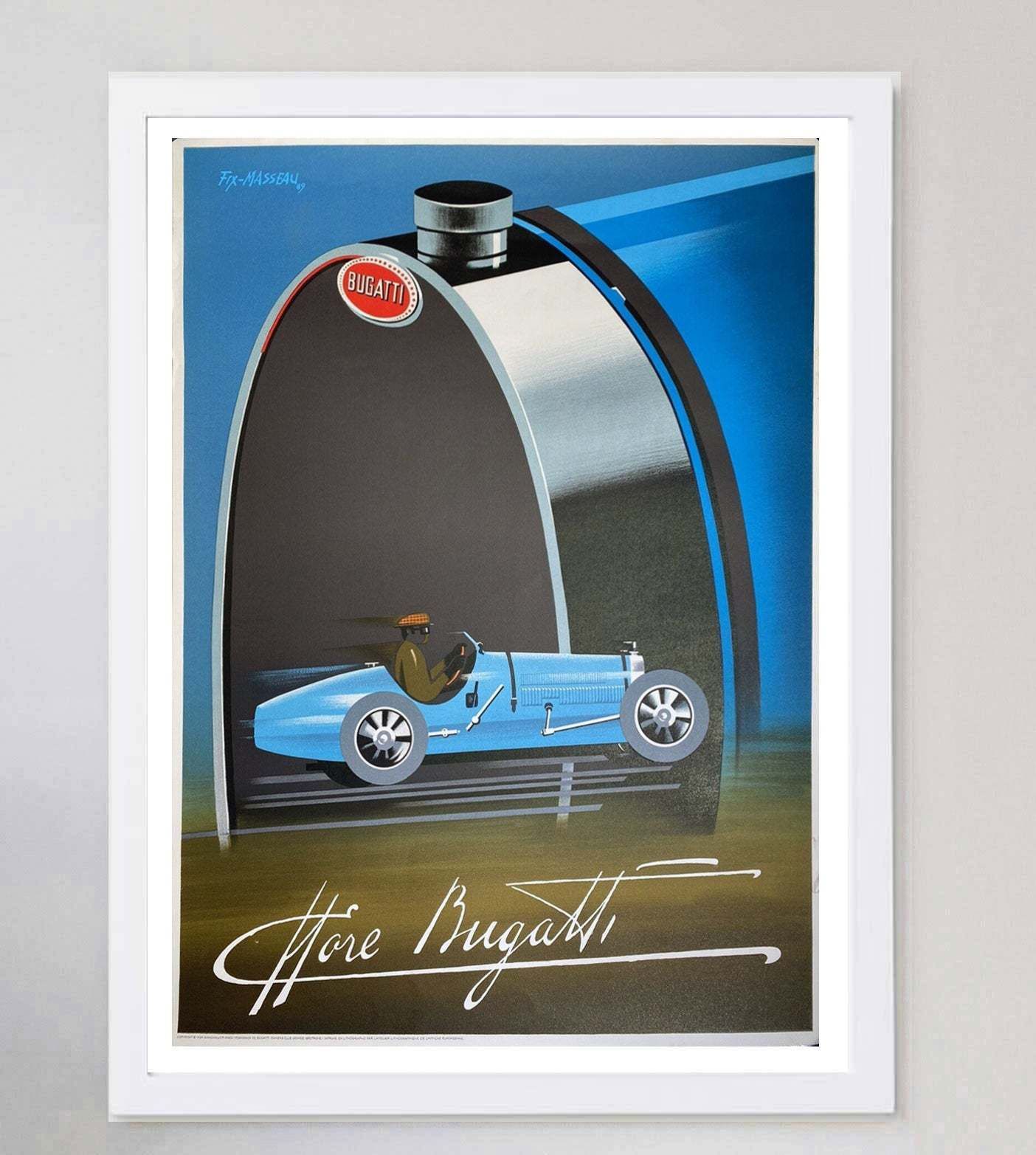 Bugatti Original Vintage Poster photo for sale