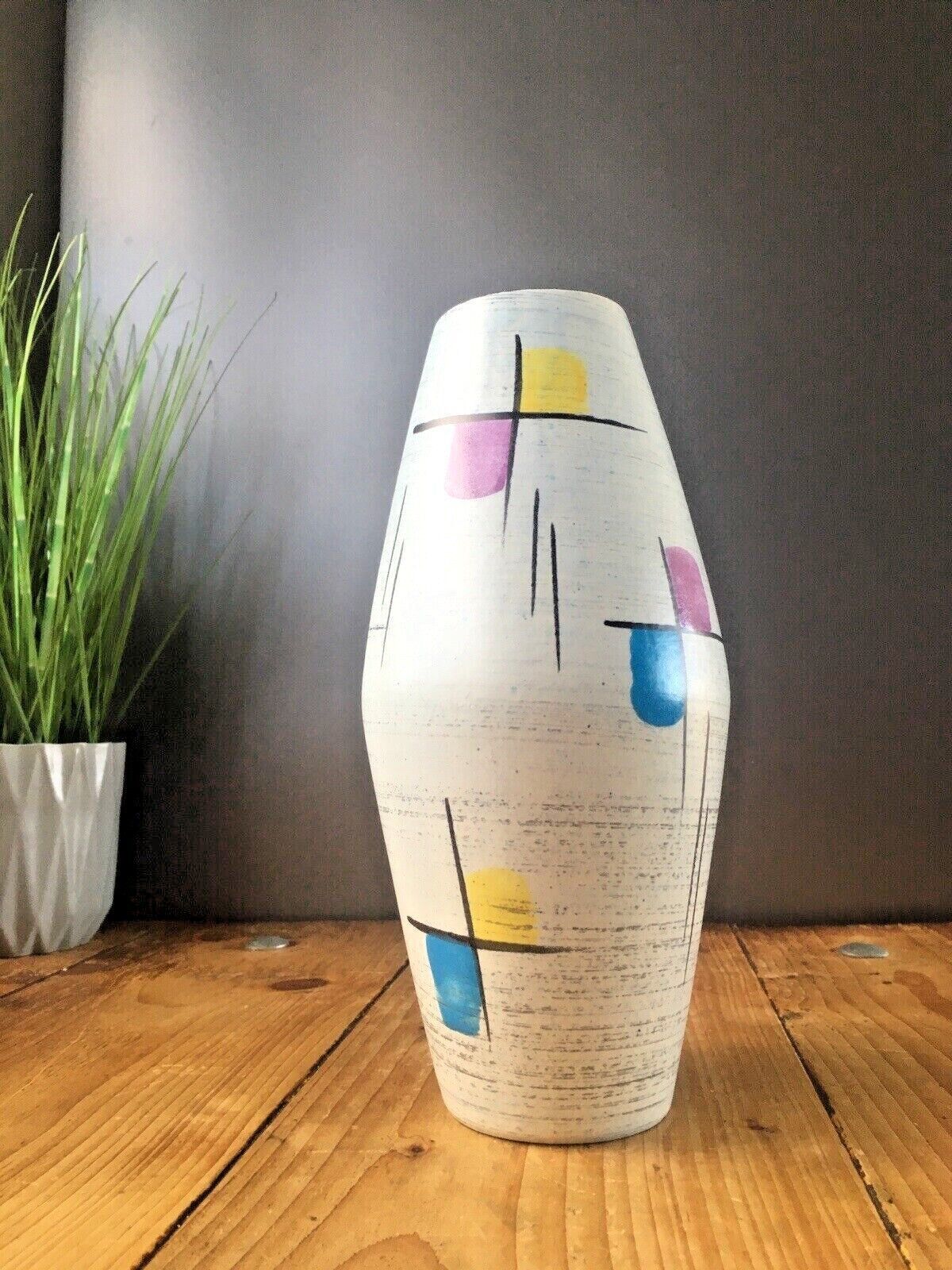 Mid Century Bay Keramik West German Pottery Multicoloured Vase Memphis Art 60's 507 25 photo buy