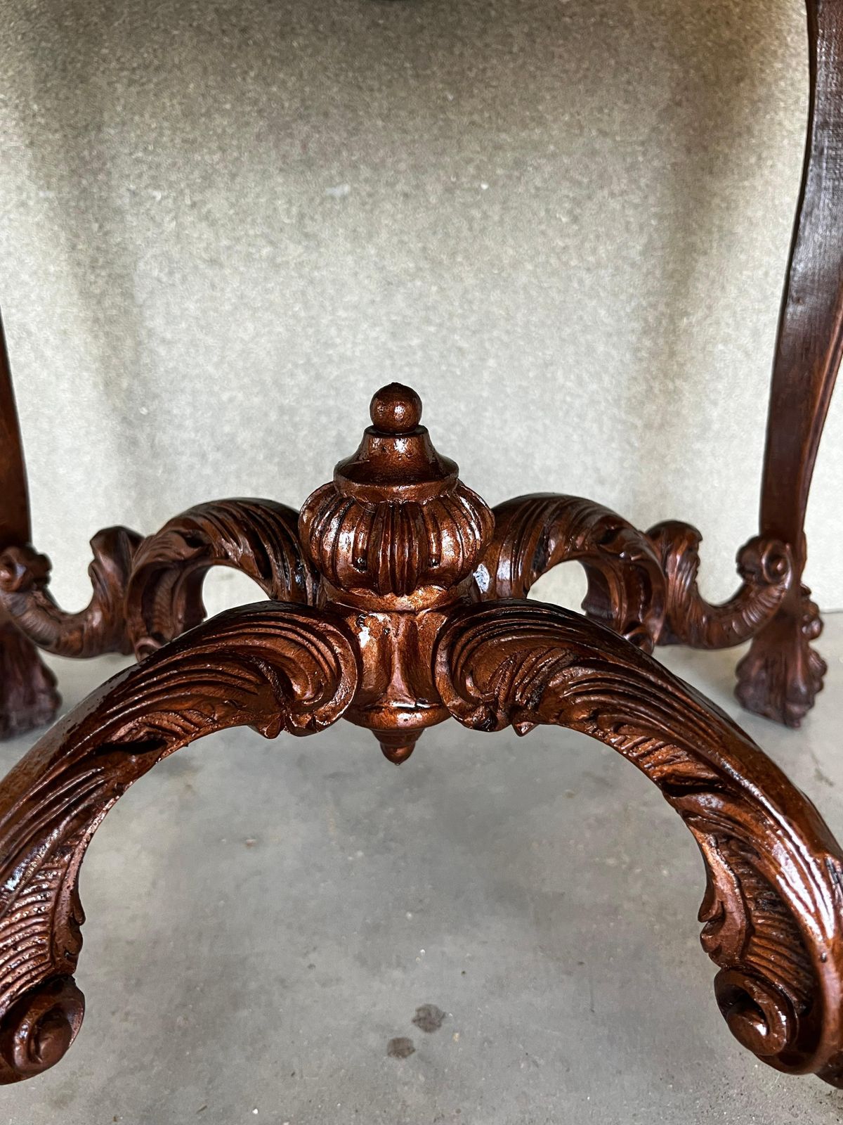Furniture 20th Mariano Garcia Spanish Side Table With Highly Carved Top And Legs photo