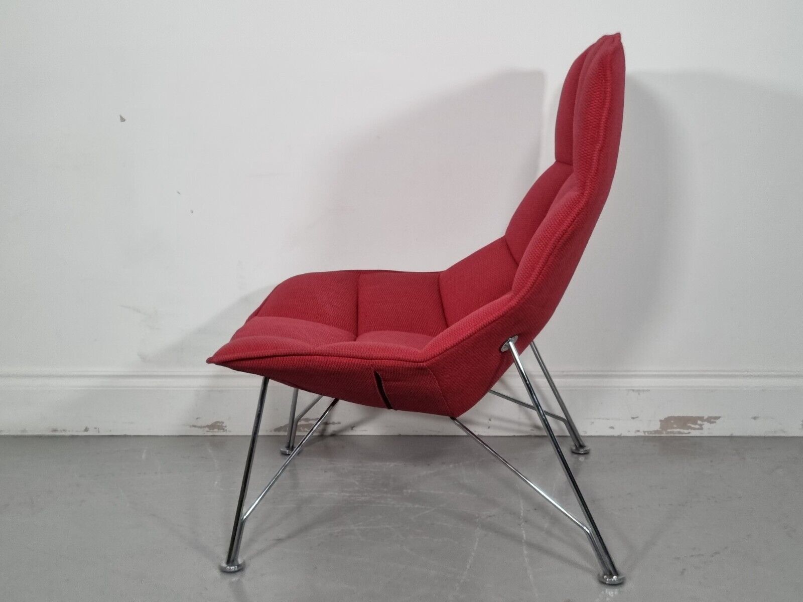Knoll Jehs And Laub Lounge Chair In Red Fabric. photo Furniture